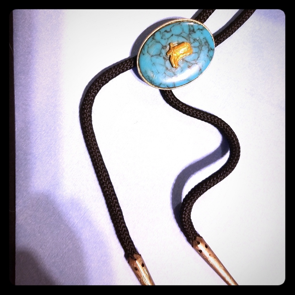 Vintage turquoise Bolo tie